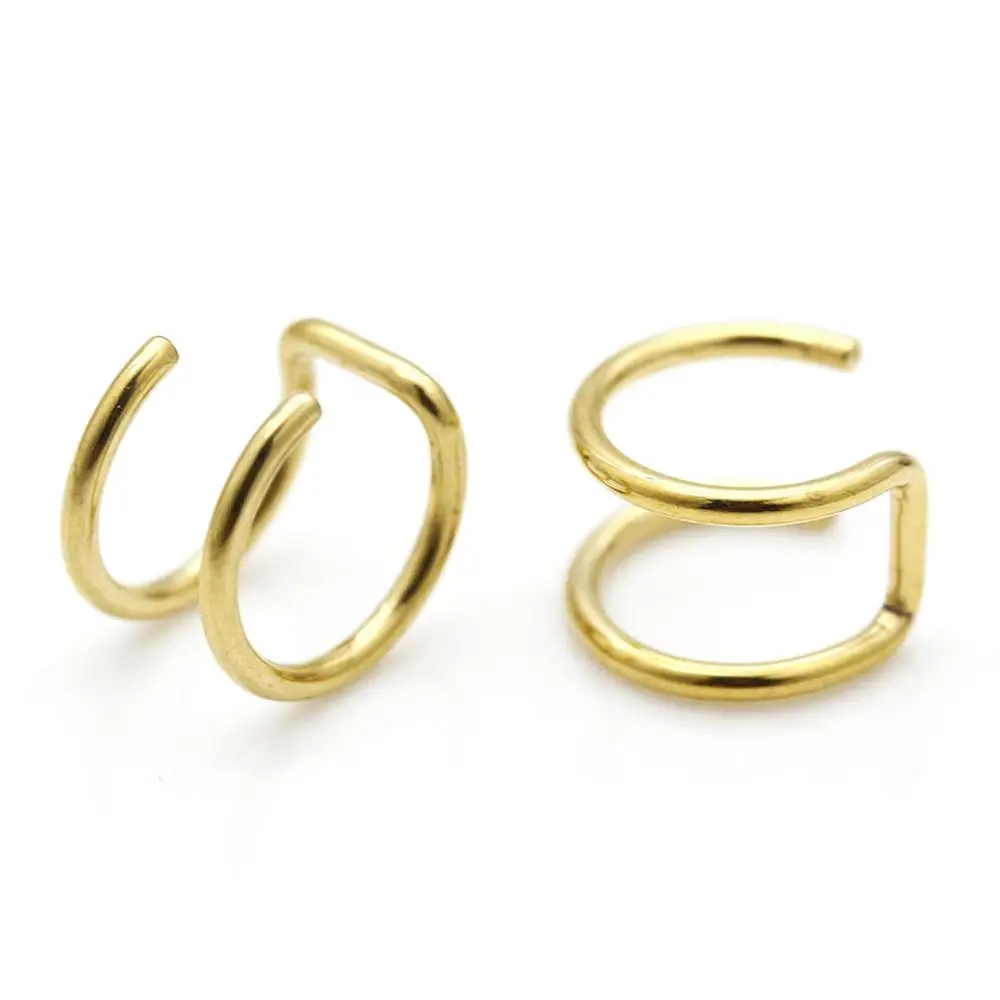 1 пара ушные манжеты спиральный для хряща кольцо ушей поддельный зажим верхнее