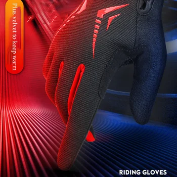 

Winter Windproof Adjustable Waterproof Riding Outdoor Sports Shockproof Silicone Full Finger Climbing Skiing Cycling Glove