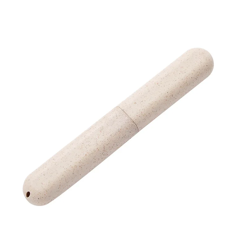 beige 1 шт. портативная коробка для зубных щеток для путешествий Пылезащитная зубная щетка для зубных щеток из пшеничной соломы защитный чехол для зубных щеток - Цвет: beige