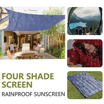 

Camping Canopy Oxford Cloth Grey Camping Mat Shade Canopy Gazebo Practical Camp Travel Moisture Proof