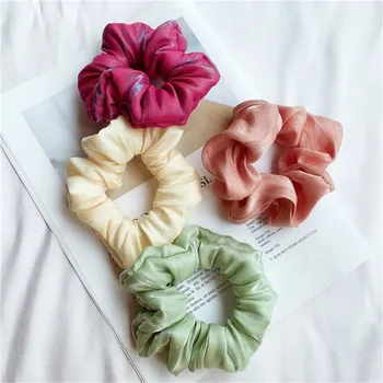 

1Pcs Laser Gold Cloth Elastic Hair Rings 4 Colors For Choice Ponytail Holder Headwear For Fashion Women Girls Hair Accessories