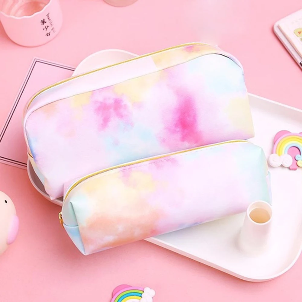 1Pcs New Fashion Travel Women Cosmetic Bag Large Small Organizer PU Colourful Beauty Makeup Bags Pouch Student Pencil Bag Case