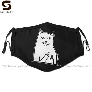 

Middle Finger Cat Mouth Face Mask Middle Finger Cat Facial Mask Cool Fashion with 2 Filters for Adult