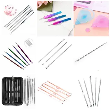 

7PCS/5/3PCS Set Premium Blackhead Needles Comedone Acne Pimple Blemish Treatments Extractor Remover Face Skin Care Tool Kit
