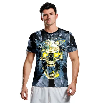 

Running T-shirt Halloween Sports Short Sleeve T-shirt Print Halloween Parade Party Men Fits True to Size, Take Your Normal Size