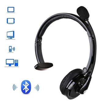 

Universal Mono Wireless Bluetooth Headphones with Mic Noise Reduction Connect Two Devices Handsfree Calls for iPhone