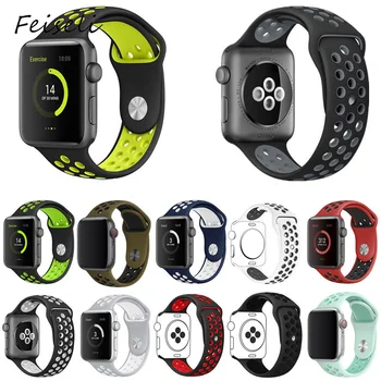 

Feiseli For Apple Watch Replacement Colorful Silicone Band Honeycomb Strap 38mm 40mm 42mm 44mm Removable iwatch Wristband