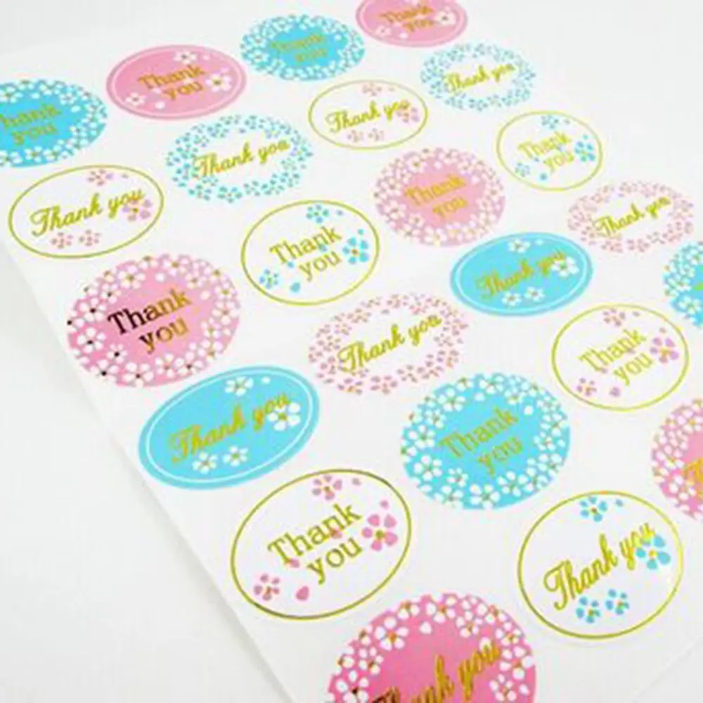 Golden THANK YOU*Oval Stickers Labels Sealing Wedding Party Favors 24pcs CuF ZC