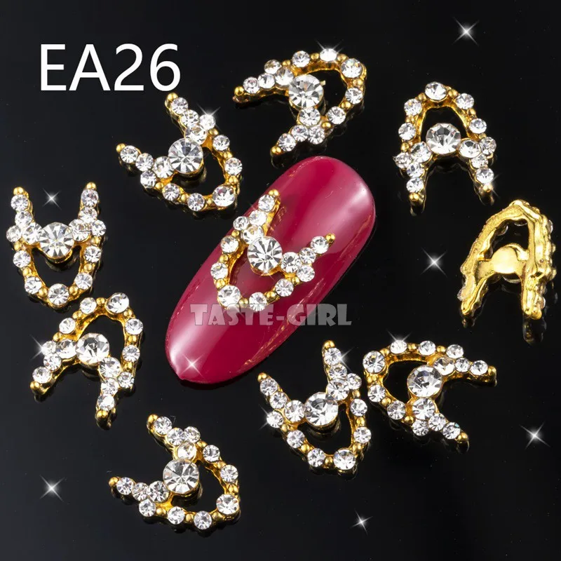 EA26 10 шт./лот 3D Поп различные Рождественские Элементы X'mas дерево снежинка снеговик лося сплав акриловый дизайн ногтей горный хрусталь Украшение - Цвет: EA26