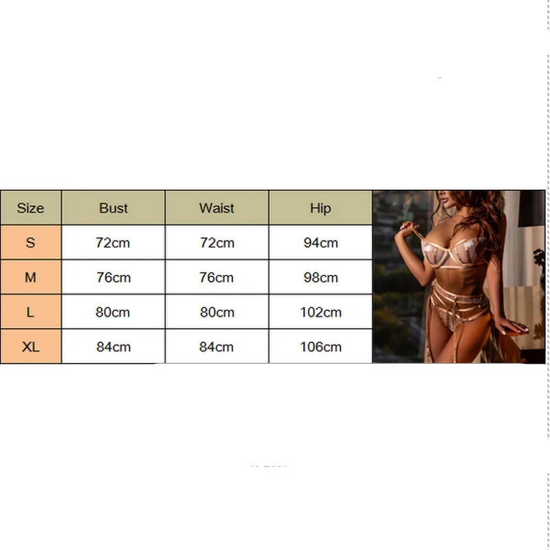 Sexy Lingerie Womens Erotic Lingerie Mesh Sheer Lace Up 3PCS Set Open Bust Push Up Bra G-string Skirt Garter Belt Suit Lengerie