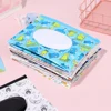 Cartoon EVA Reusable Wet Wipes Bag With Snap Strap Baby Wet Wipes Box Eco-friendly Cleaning Wipes Case Portable Wipes Container 2