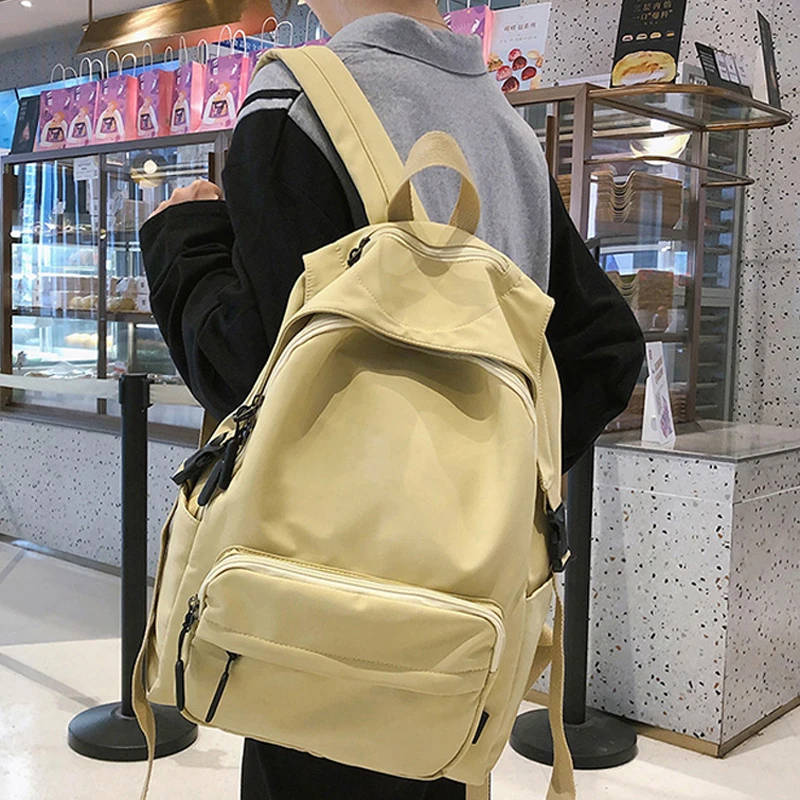 De las mujeres de la moda mochila para las niñas medio alto bolsas la escuela de adolescentes impermeable mochilas mujer nylon nueva de lujo bolsa de ordenador portátil|Mochilas| - AliExpress