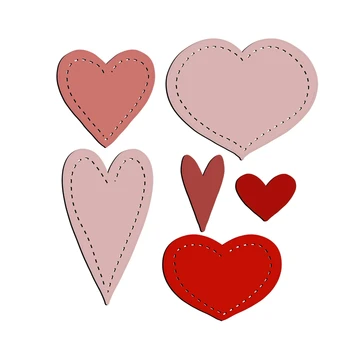 

Eastshape Heart Frame Alinacraft Metal Cutting Dies Stitched Heart Stencil for DIY Scrapbooking Album Cards Embossing Die Cut