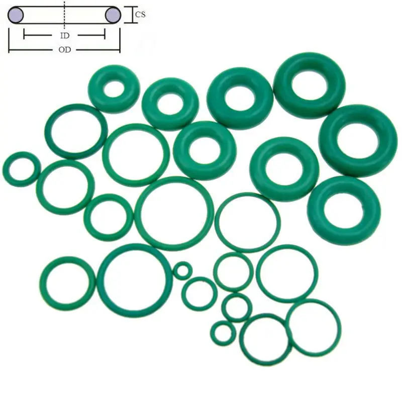 Green FKM Fluorine Rubber O Ring O-Ring Oil Sealing Gasket CS 3.1mm OD 10-70mm