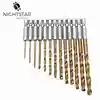 13pcs Titanium HSS Coated Drill Bit Set 1/4 Hex Shank 1.5-6.5mm Twist Drill Bit HSS High Speed Steel ► Photo 2/6