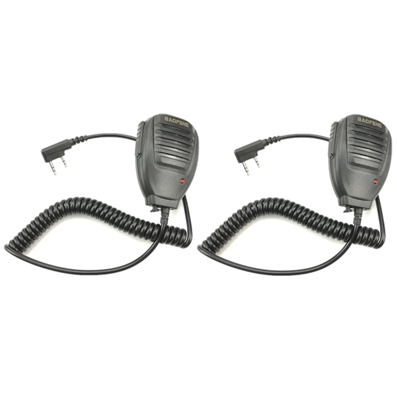 2 pieces 1/2 шт Baofeng BF-888S UV-5R UV-5RC UV-5RE иди и болтай Walkie Talkie Ручной микрофон Динамик Портативный двухстороннее радио аксессуары для микрофона - Цвет: 2 pieces