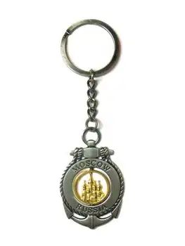 

Key chain anchor-cable metal insert figured (color Gold) "Moscow. HVB Aqua "color antique tin