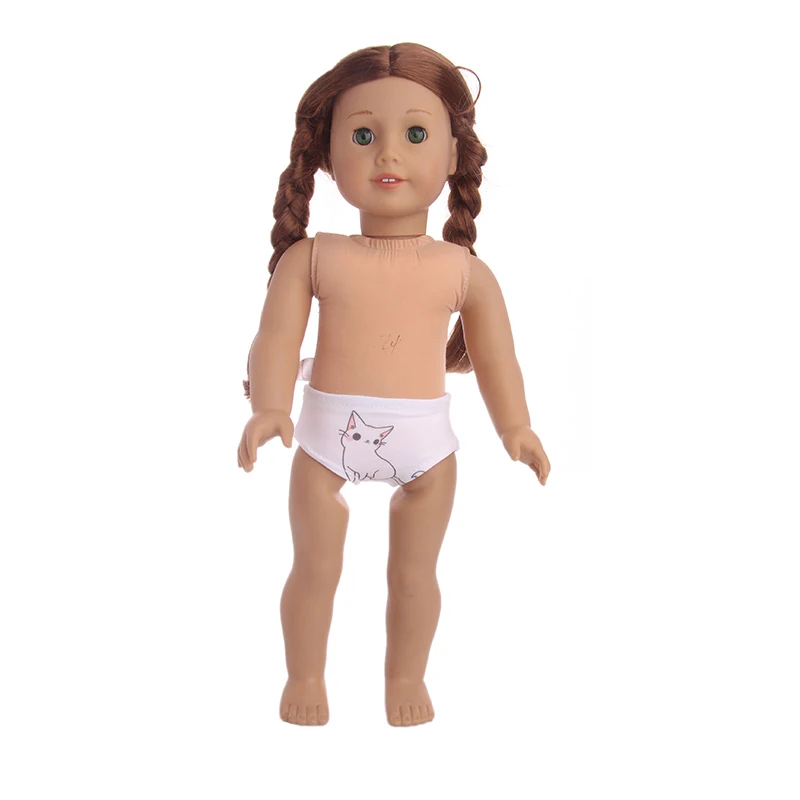 Doll Clothes Underwear Panties Cartoon Pattern Fit 18 Inch American Doll&43cm Born Baby Doll Our Generation