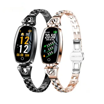 

Fashion Women H8 Fitness Bracelet Sports Smart Watch 2019 Waterproof Heart Rate Monitor Bluetooth For IOS Android Smartwatch