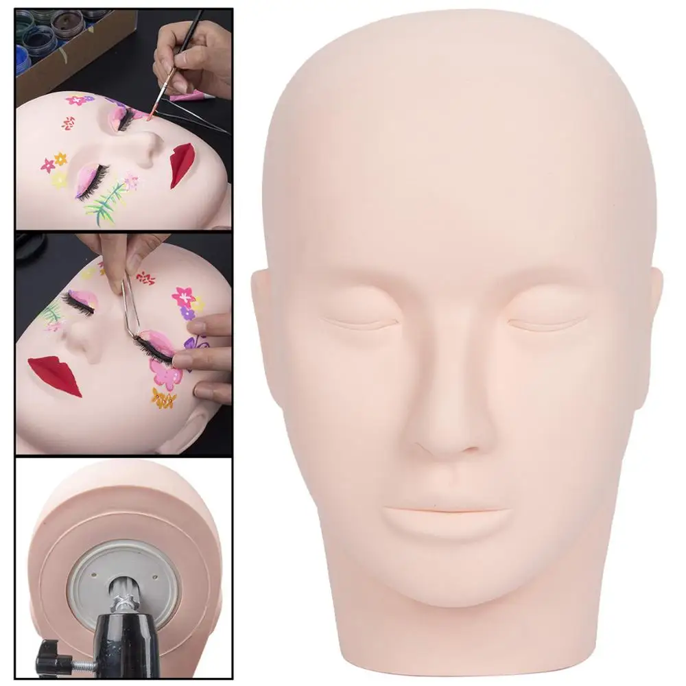 

20pcs Elastic Rubber Practice mannequin manikin head for eyelashes extension planting makeup massage tatoo