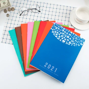

2021 Calendar multi-function notepad Everyday work Weekly plan pu Cover Schedule book Monthly plan memo Office A4 Notebook