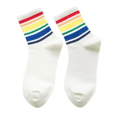 Зимние носки; Новинка; унисекс; хлопковые; радужные; рождественские; теплые; Рождественская уличная одежда; Новинка; Хип-хоп; скейтборд; удобные; Милые; модные; 19NOV26