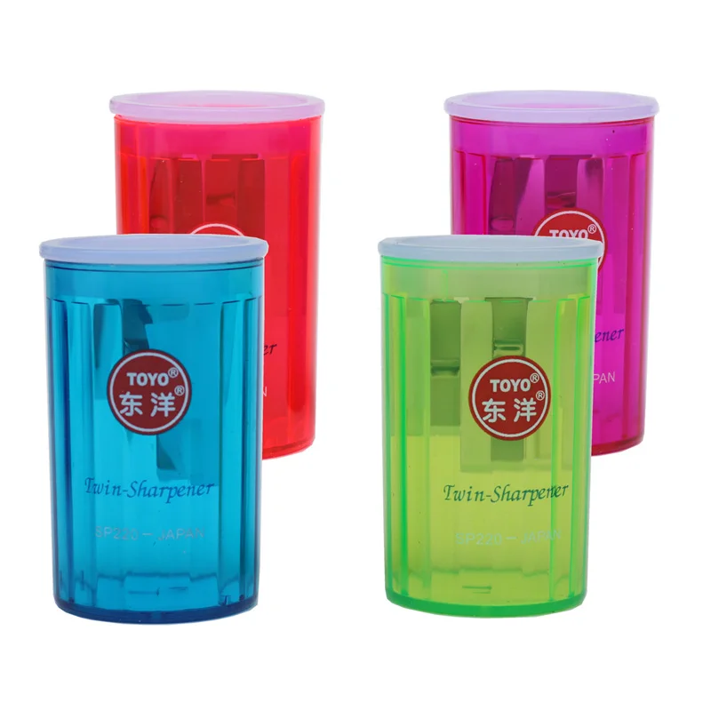 

Barrel Shaped Pencil Sharpener Two Holes Automatic Sharpener Pencil Makeup