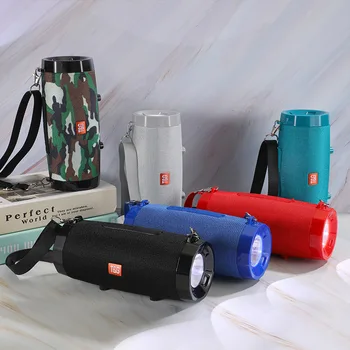 

TG535 Fabric Wireless Bluetooth Speaker Outdoor Portable Hand LED Flashlight Heavy Subwoofer TWS Couplet