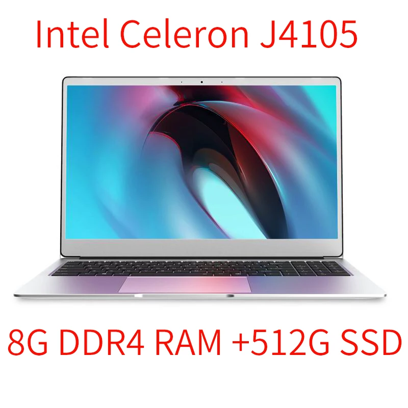 15,6 дюймов металлический корпус 8 Гб Оперативная память DDR4 128/256/512/1024G SSD Intel Celeron J4105 4 ядра с FHD 1920x1080 Дисплей ноутбук - Цвет: 8G512G