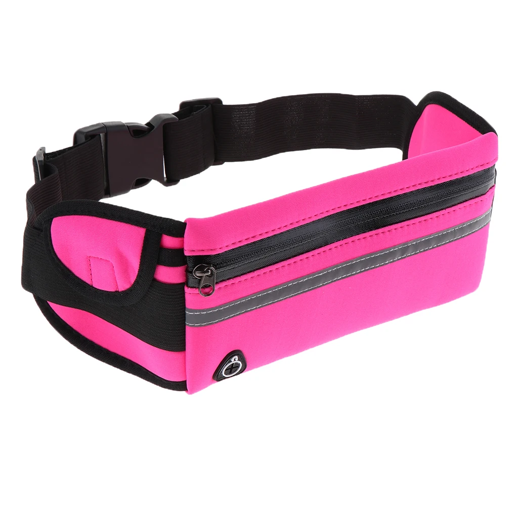 Reflect Running Belt Jogging Cycling Waist Pouch Bag W/ Water Bottle Holder Running Bags for Outdoor Sports