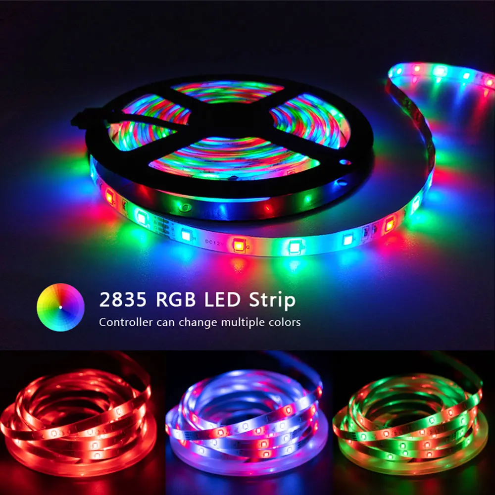 5v Rgb 2835 Bluetooth Led Strip Lights Control Usb Flexible Lamptape Ribbon  Diode For Tv Desk Festival Room Luces Computer Luz - Led Strip - AliExpress