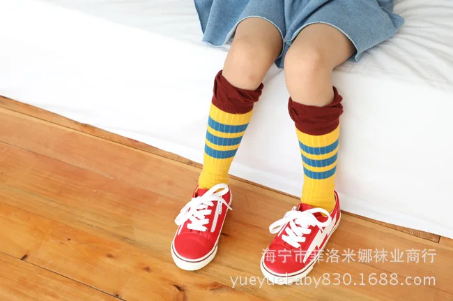 Spring And Autumn New Products Large Flounced Thin Stripes Western Style Men And Women Children Tube Socks