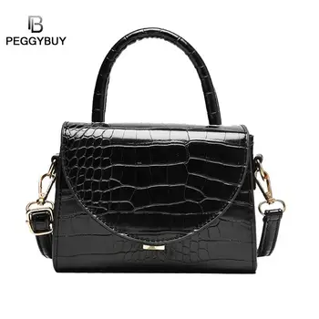 

Elegant Crocodile Pattern Crossbody Bag For Women Solid Pu Leather Luxury Handbag Women Solid Color Shoulder Handbag