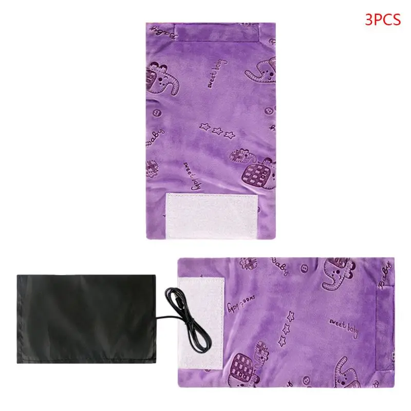 purple Usb-подогреватель для детских бутылочек, подогреватель молока, бутылочка для кормления детей, крышка с подогревом XXFE - Цвет: purple