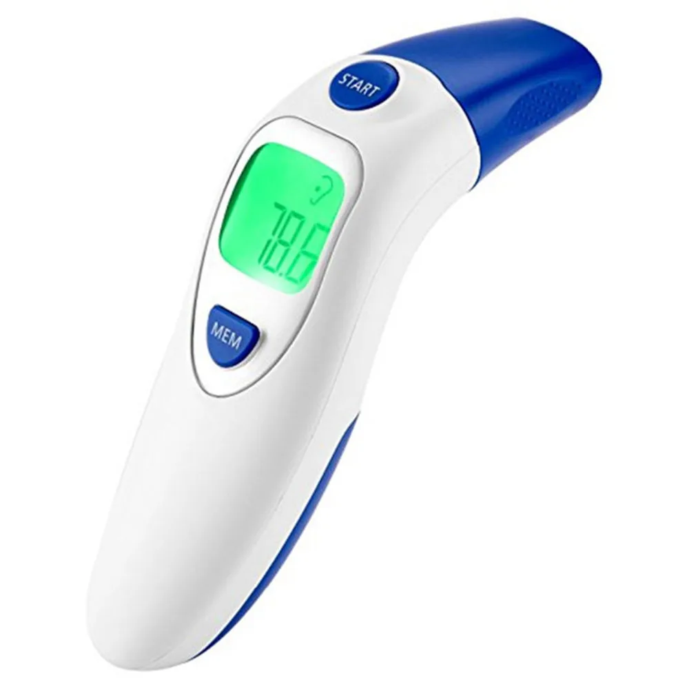 Ушной и лоб термометр цифровой медицинский инфракрасный термометр для детей и взрослых по Фаренгейту и Цельсию конвертер - Цвет: blue