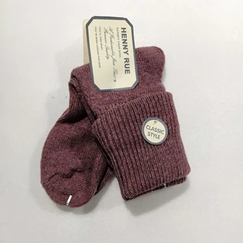 

Sock for woman, 100% cotton, plain maroon color, size 35-40