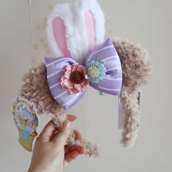 

Candice guo! super cute plush toy cartoon shelliemay turn to Easter rabbit headband hair band sweet girl birthday Christmas gift