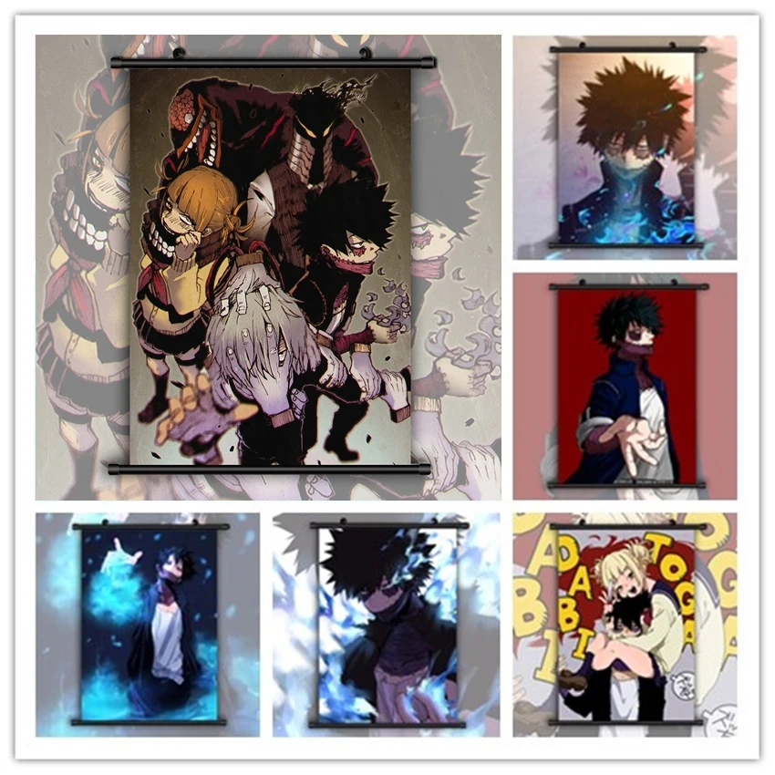 Boku no Hero academic Dabi Toga Himko HD Печать настенный плакат прокрутка | Дом и сад