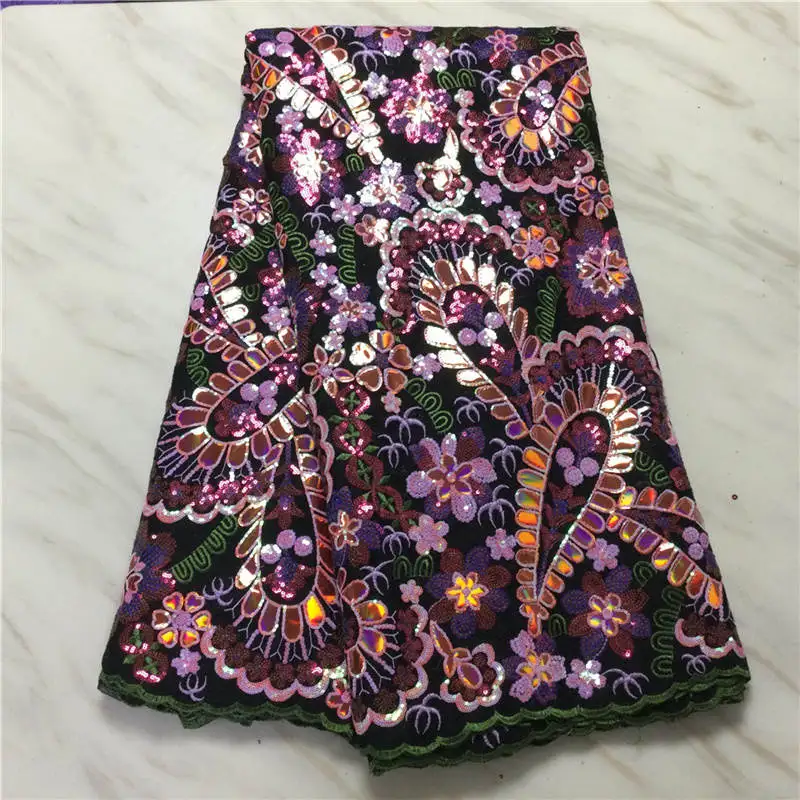 Bestway Exclusive Sequin African Lace 5 Yards French Net Luxury Embroidery Nigerian Celebration Elegant Inspired Fabric! PL30938 | Дом и сад