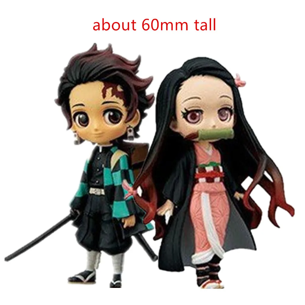 no retail box Kimetsu no Yaiba Tanjirou Giyuu Inosuke Nezuko Demon Slayer фигурка ПВХ фигурка игрушка аниме Demon Slayer Brinquedos фигурка - Цвет: no retail box