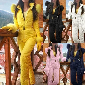 

Women Winter Warm Snowsuit Outdoor Sports Pants Ski Suit Waterproof Jumpsuit Popular