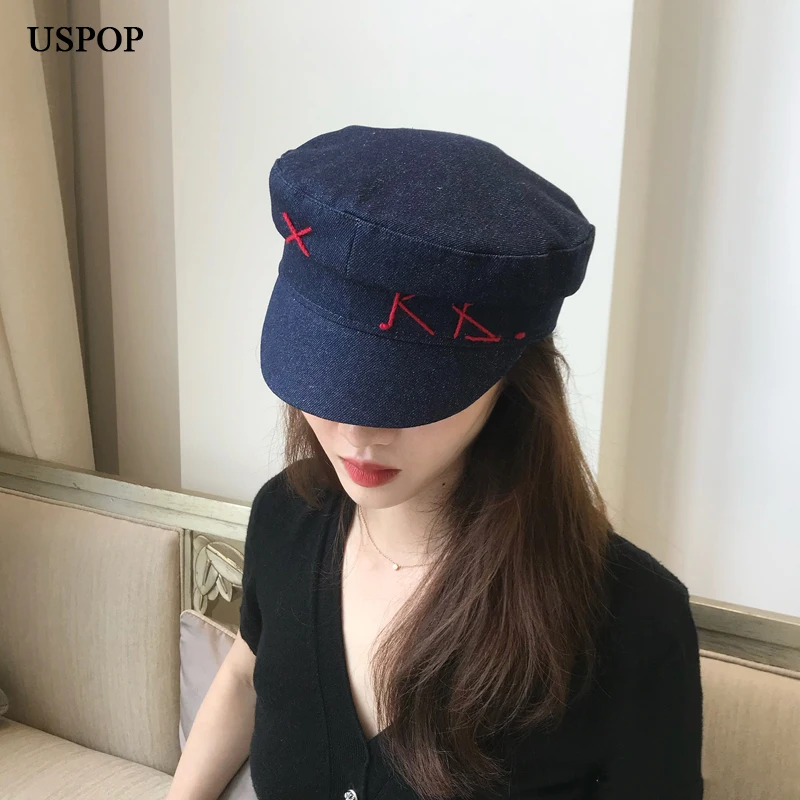Women Denim Newsboy Caps Casual Flat Military Cap S/M/L cotton newsboy cap