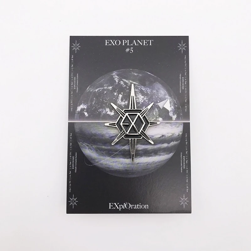 1 шт. KPOP EXO PLANET Concert Pins металлическая брошь BAEKHYUN CHEN SEHUN значки для сумки, галстука, ювелирные изделия, одежда, Символьные броши, аксессуары