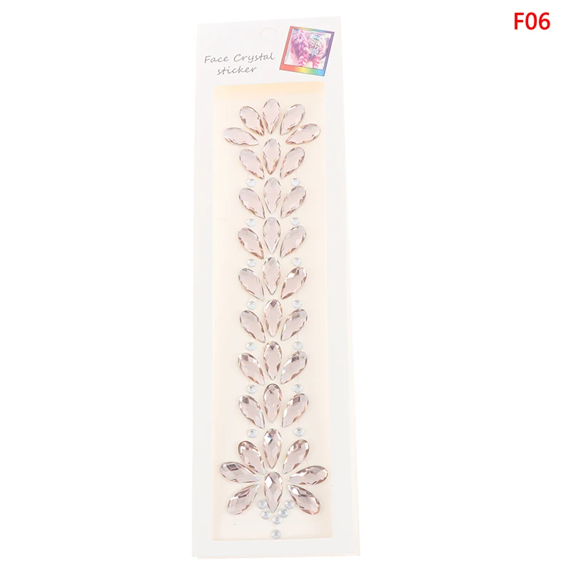Forehead Headpiece Hair Glitter Face Body Gems Shiny Sticker 3D Crystal Stickers Temporary Tattoo Stickers