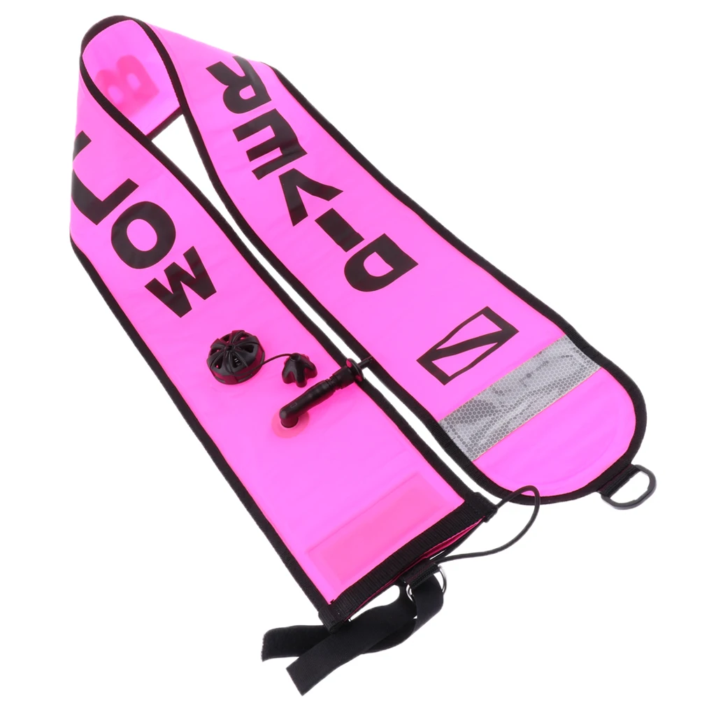 Diver Signal Marker Inflatable Tube with Plastic Clip for Diving Snorkeling Underwater Safety Signal Buoy Float for Water Sports