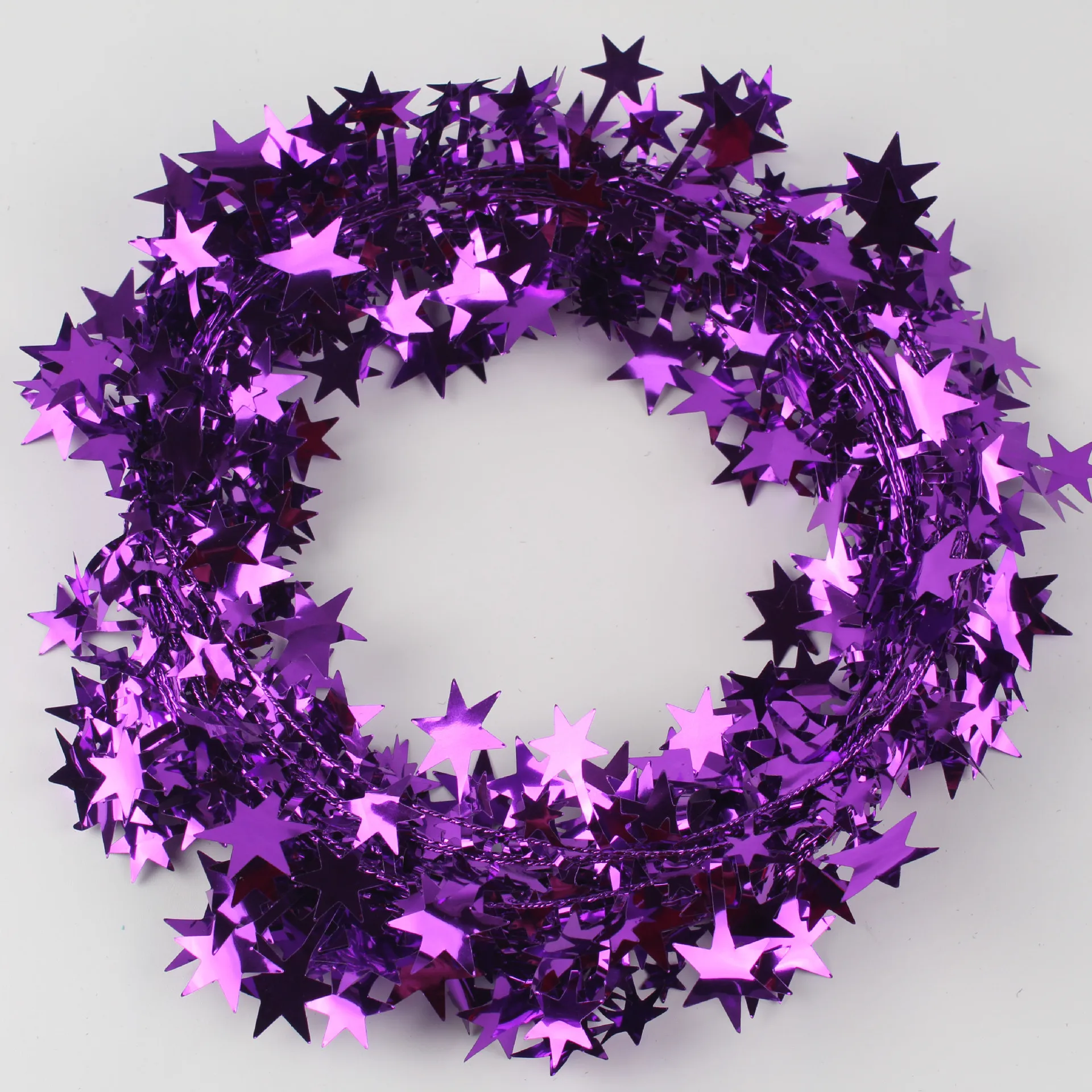 7.5 meter Gold Silver Stars Wire Garland Xmas Tree Decoration