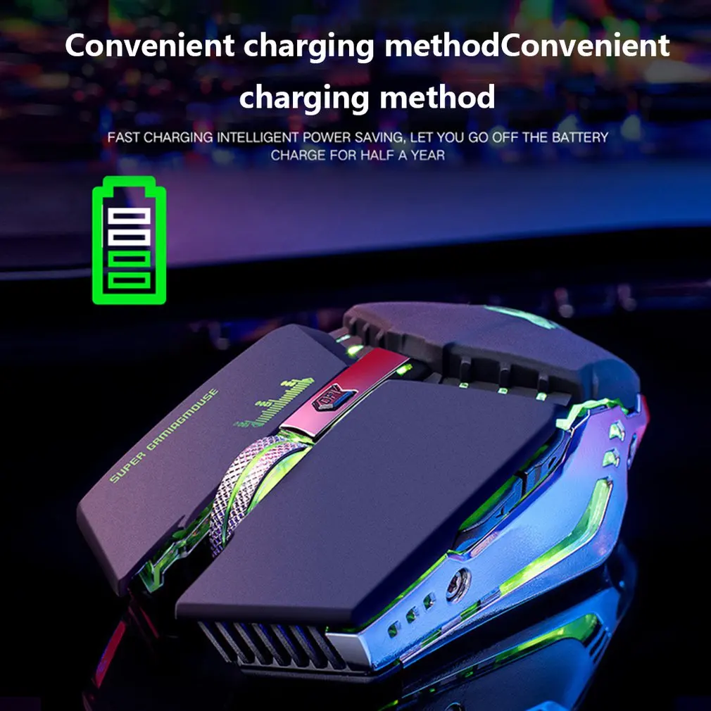 Беспроводная мышь оптическая игровая мышь Бесшумная Usb перезаряжаемая Бесшумная Мышь встроенная батарея для ПК ноутбука