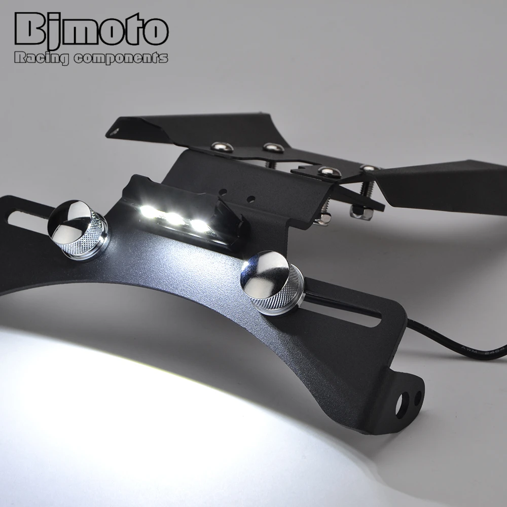 

BJMOTO Duke390 Motorcycle License Plate Light Holder Tail Lights Vehicles Number Plates Mount Bracket For KTM Duke 390 2017-2019