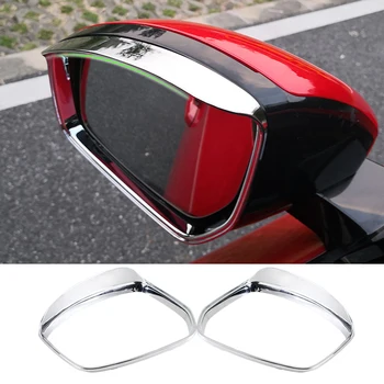 

Car Styling Accessories 2pcs ABS Chrome Rearview Side Mirror Rain Shield Eyebrow Cover Trim for Jaguar E-PACE 2018-2020