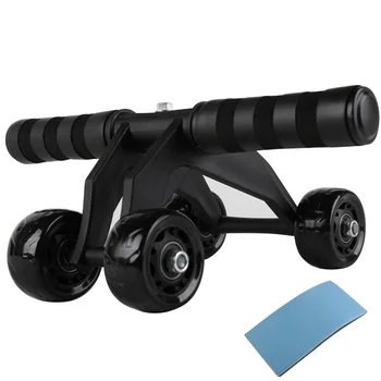 

4 Wheels Quiet With Knee Pad Ab Roller For Belly Waist Exercise Equipment Abdominal Muscle Trainer Body Building Home Gym